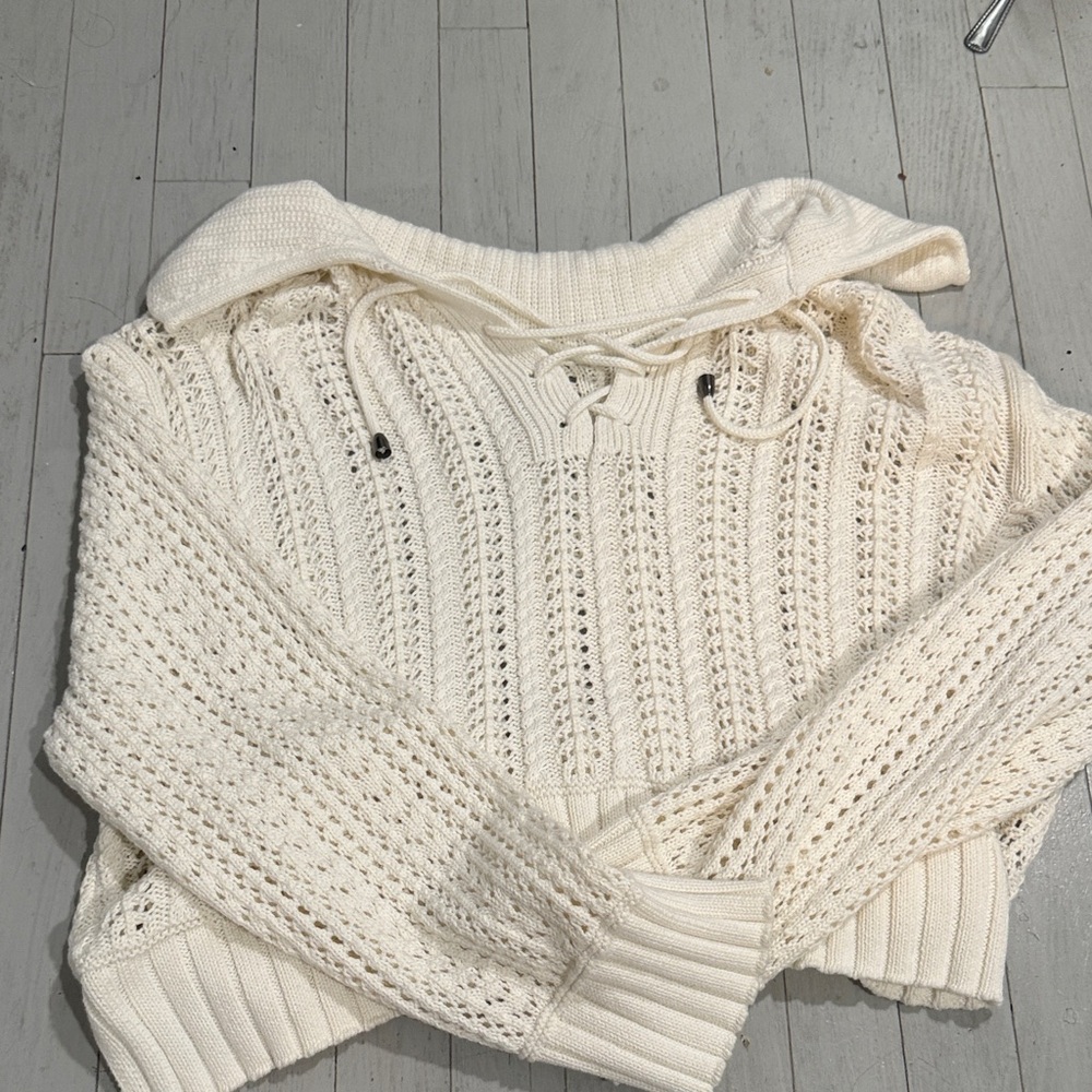 Joie Cream Cowl Neck Sweater